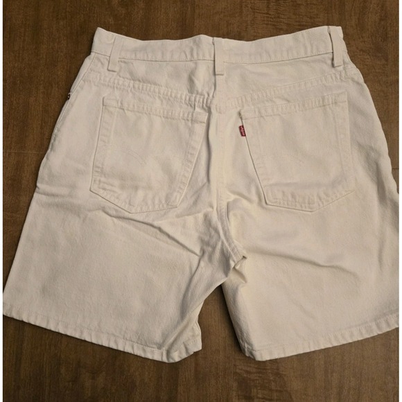 Levi's Pants - Vintage 90s Levis 550 Shorts Womens 13 White Relaxed High Rise Denim USA Made